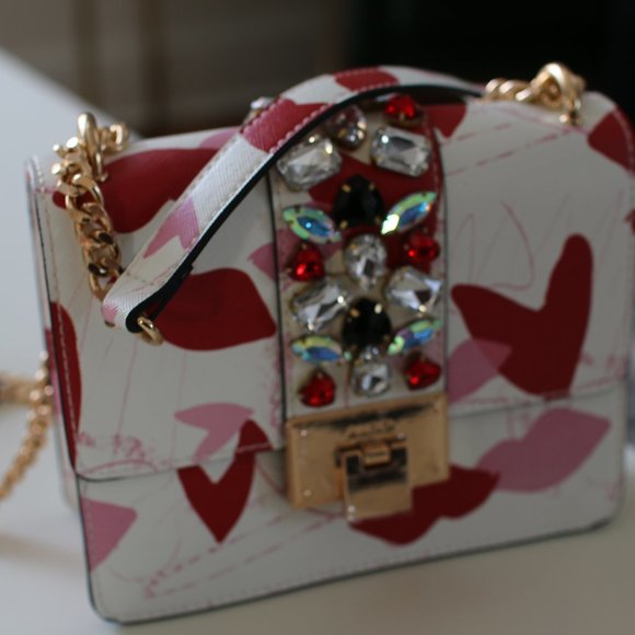 Red + White Heart Aldo Purse - Picture 2 of 5